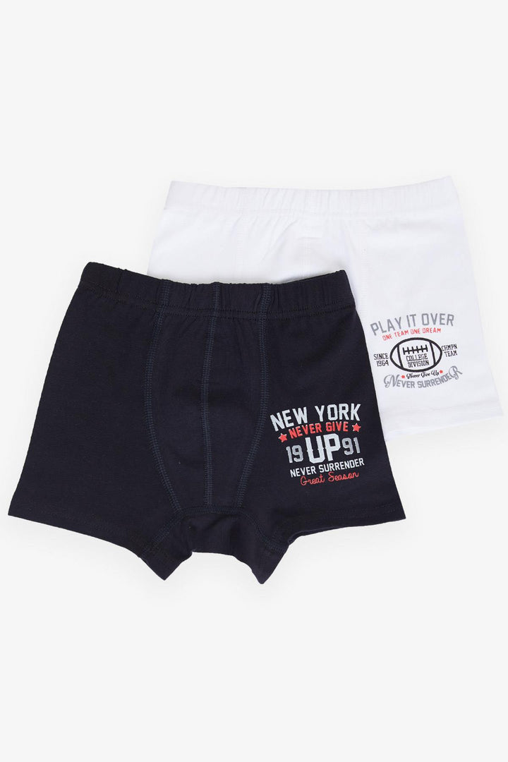 BRE Katamino Boy's Boxer 2 -Pack Clogan Themed с числами 10, смешанные цвета, 10 лет - Salamanca