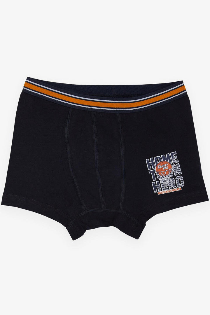 BRE Katamino Boys's Boxer Shorts Баскетбол тематическая 5-8 лет, Navy Blue - Napier