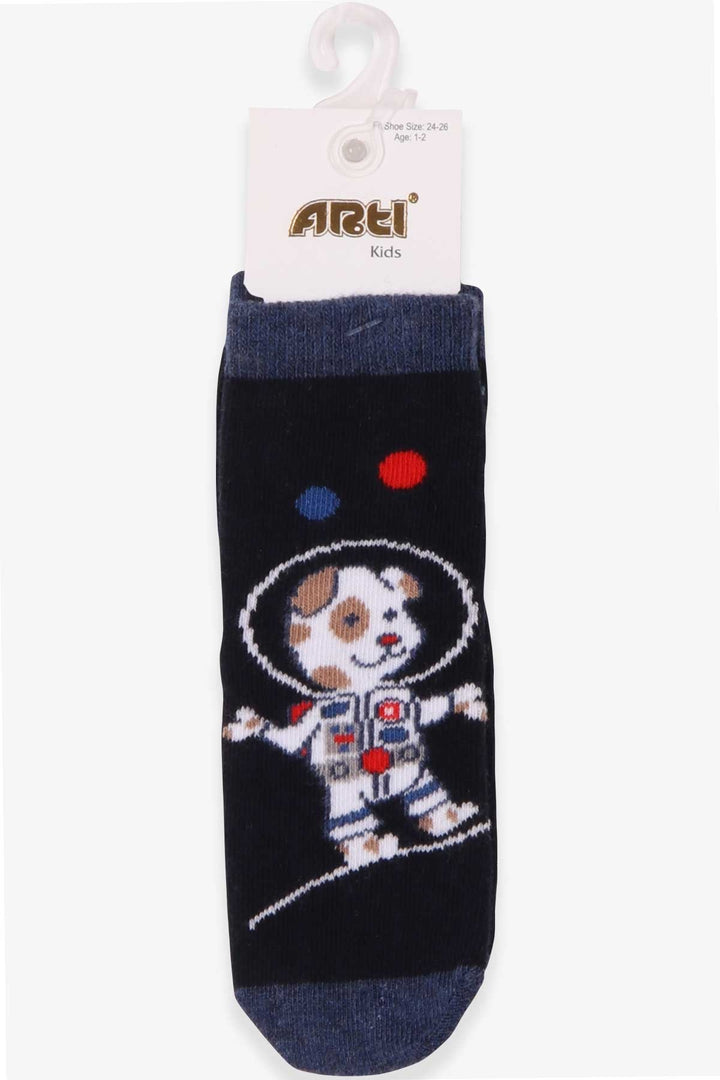 BRE Katamino Boy's Socks Space Themed 1-2-5-6 Years, Navy Blue - Mérida