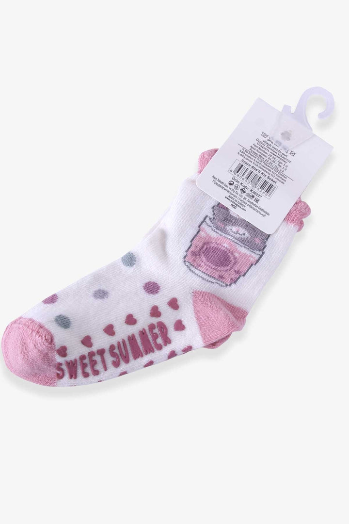 BRE Katamino Girl Child Socks with Abs Cat 1-2-5-6 Years, Pink - Mariano Escobedo