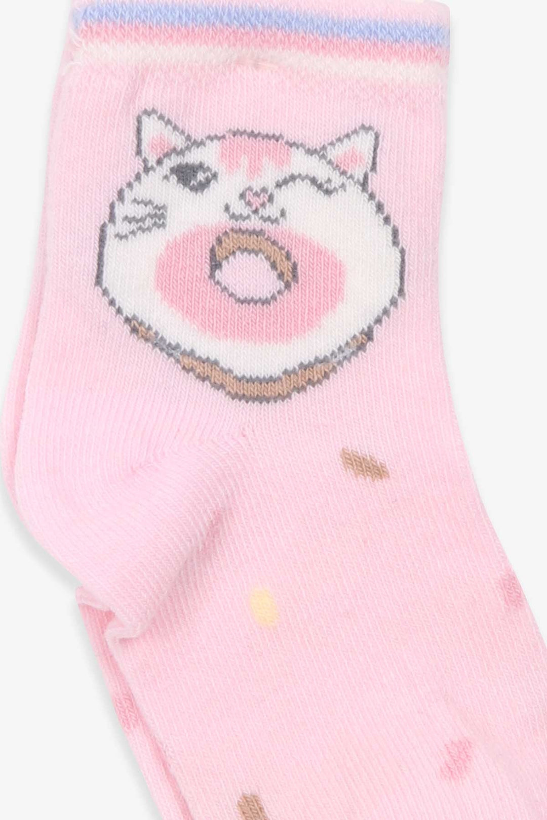 BRE Katamino Girl Child Socks with Donut Pattern 1-2-90 Years, Powder - Santiago Tuxtla