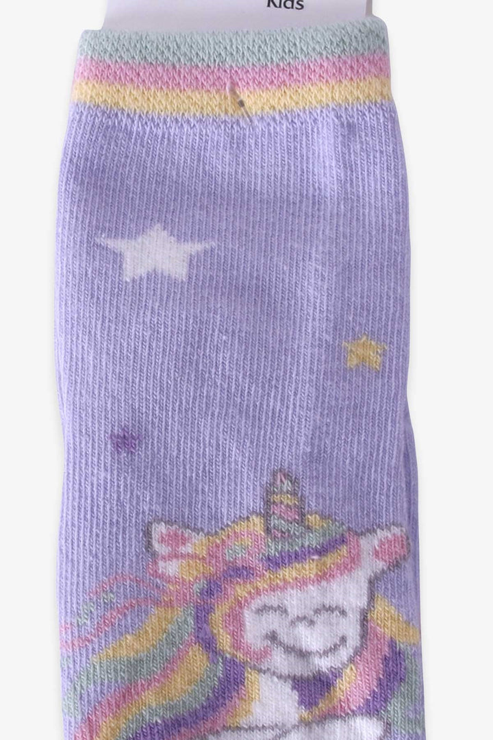 BRE Katamino Girl Child Socks Unicorn 1-2-90 Years, Lilac - Laatzen