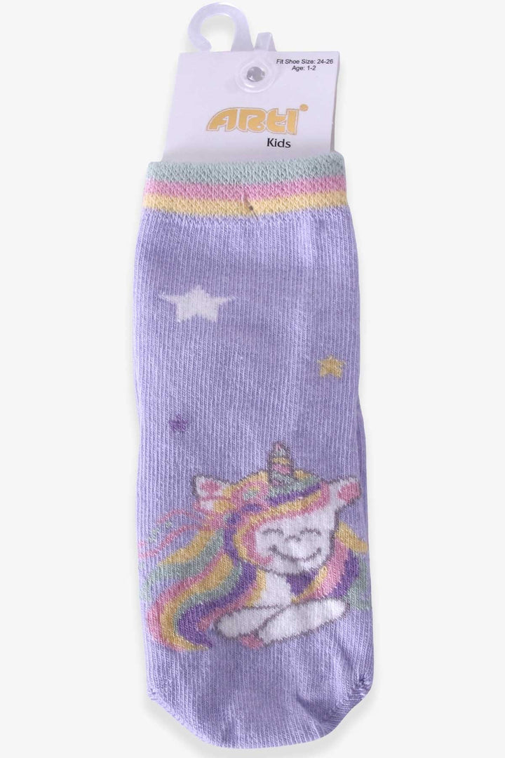 BRE Katamino Girl Child Socks Unicorn 1-2-90 Years, Lilac - Laatzen