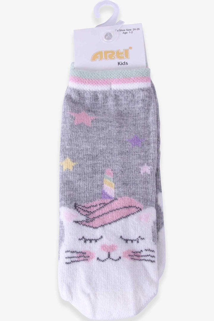 BRE Katamino Girl Child Socks Unicorn 1-2-90 Years, Gray - Chapel Hill