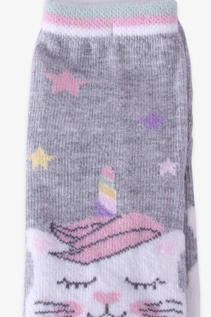 BRE Katamino Girl Child Socks Unicorn 1-2-90 Years, Gray - Chapel Hill