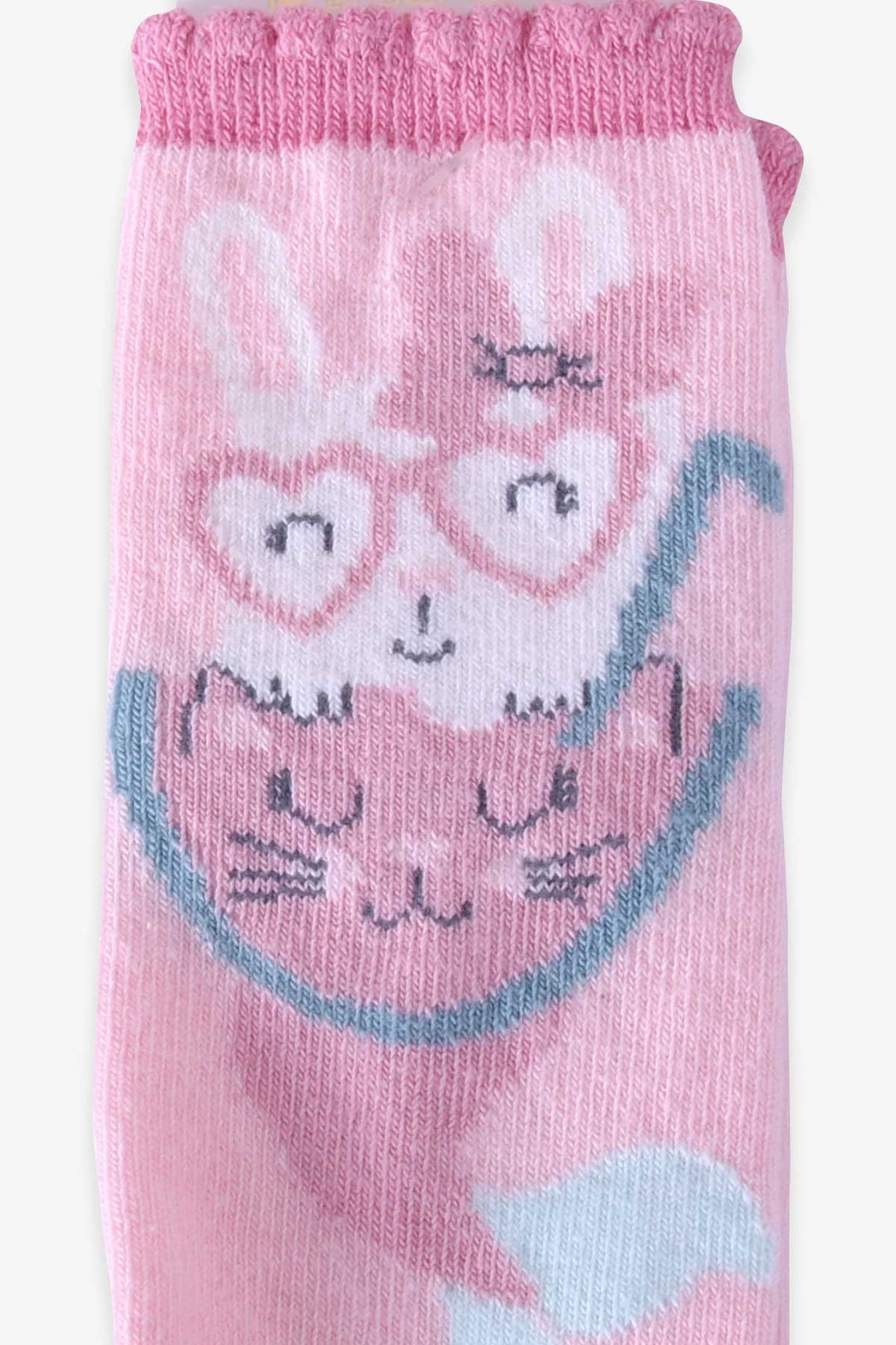 BRE Katamino Girl Child Socks with Summer Figures, 1-2-7-8 Years, Powder - Sumter