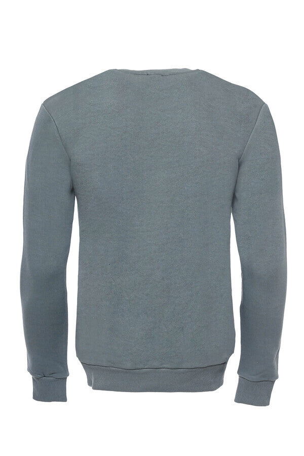 WSS Khaki Plain Circle Neck Sweatshirt  - Singen