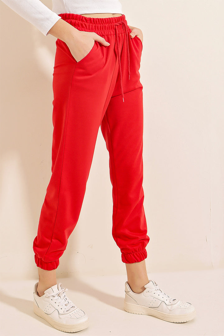 BGD Women Sweatpants Bottoms - Red - Avondale