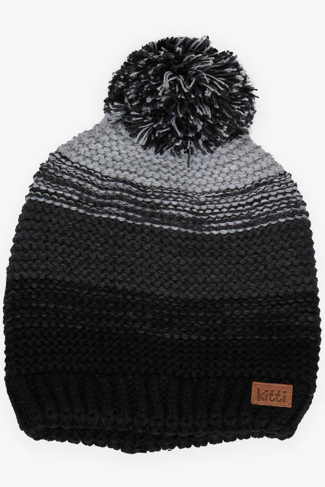 BRE Boys' Scarf Hat Set 3 Piece Armored Pom Pom 95 Years, Black - Böblingen