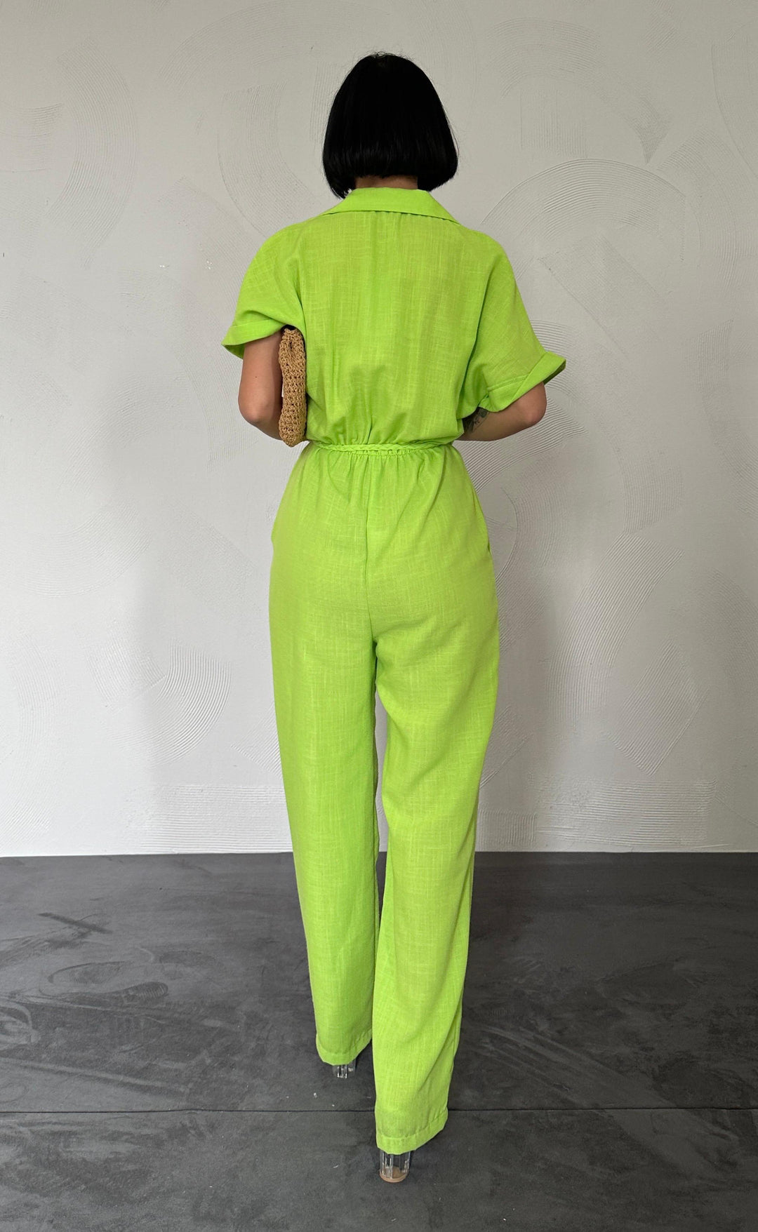 ELS Wrap Jumpsuit - Green - Accrington