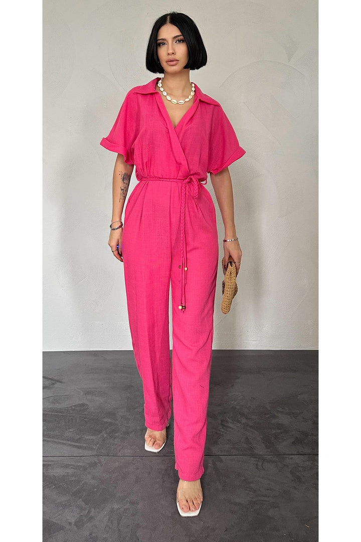 ELS Wrap Jumpsuit - Fuchsia - Decatur