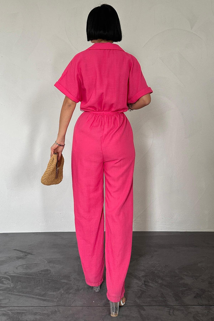 ELS Wrap Jumpsuit - Fuchsia - Decatur