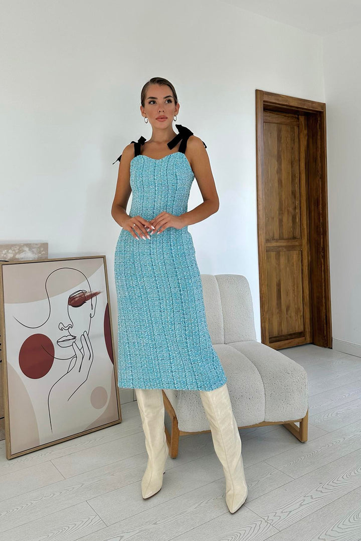 Robe de ruban Els - Bleu - Sevran