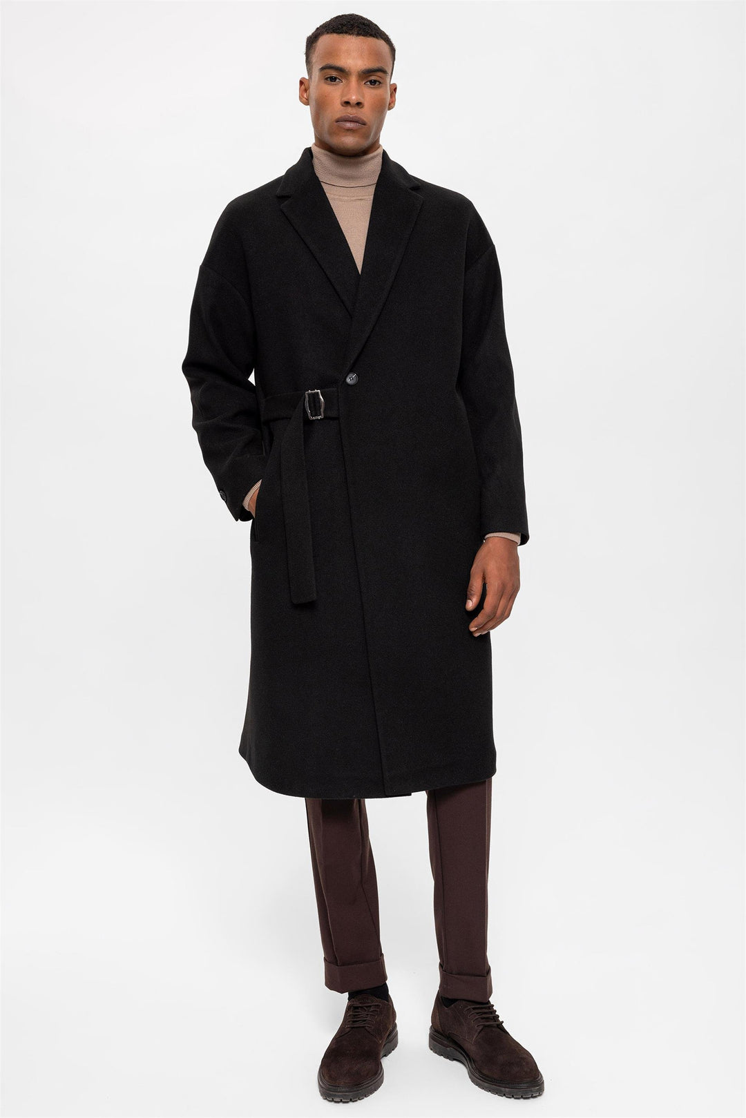 ANT Belted Oversize Men's Coat - Manzanillo