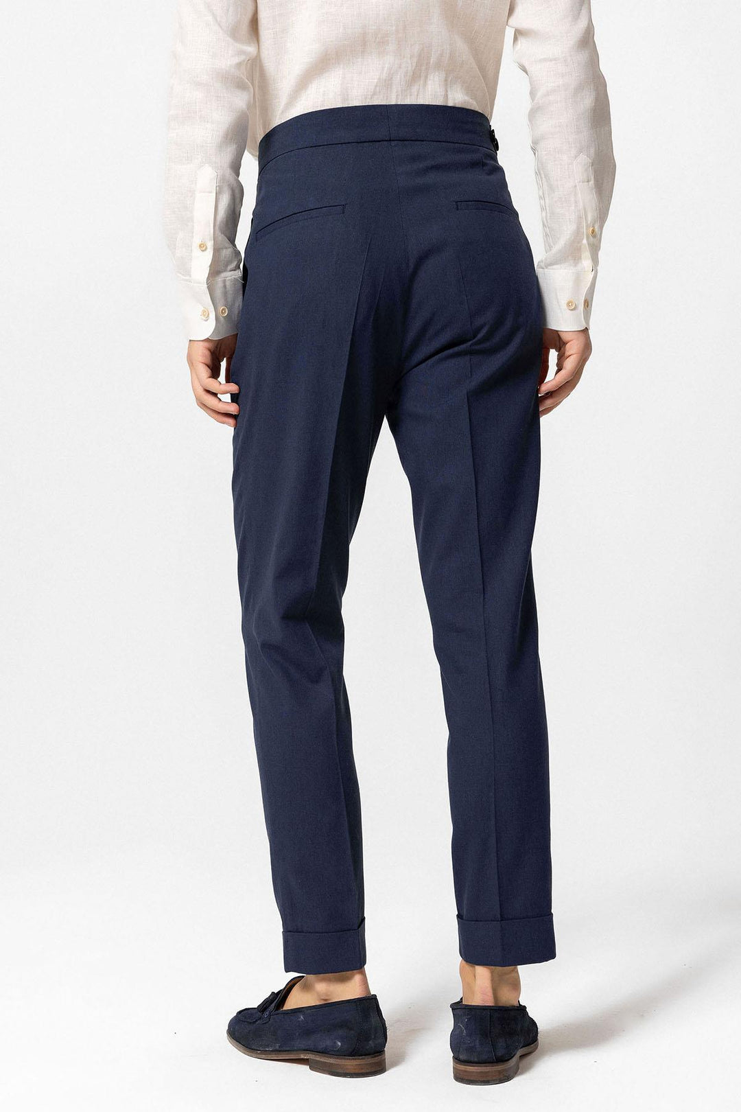 ANT High Waist Linen Blend Pleated Men's Trousers - Tuxtla