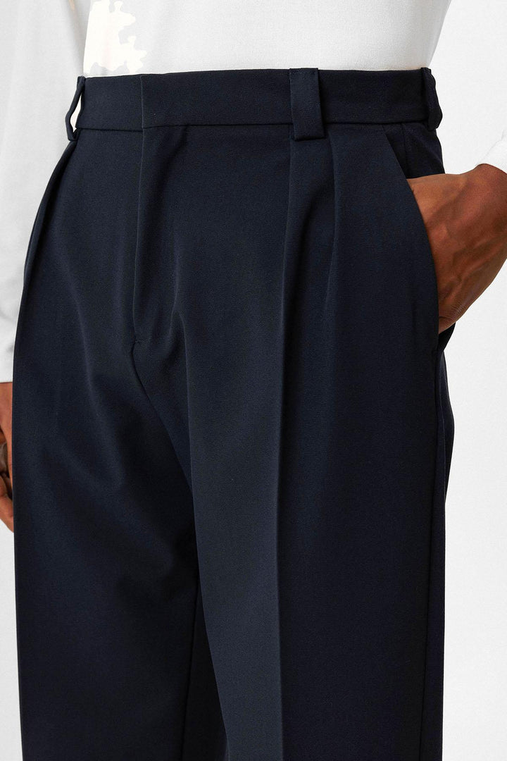 ANT High Waist Pleated Relaxed Fit Baggy Men's Pants - Newnan