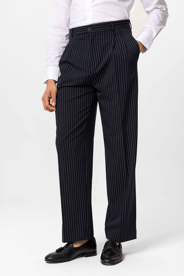 ANT High Waist Relax Fit Striped Men's Pants - Canberra