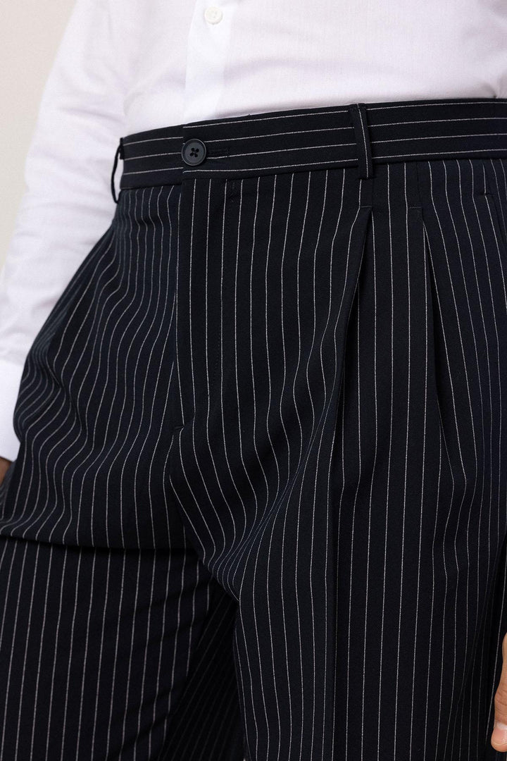 ANT High Waist Relax Fit Striped Men's Pants - Canberra