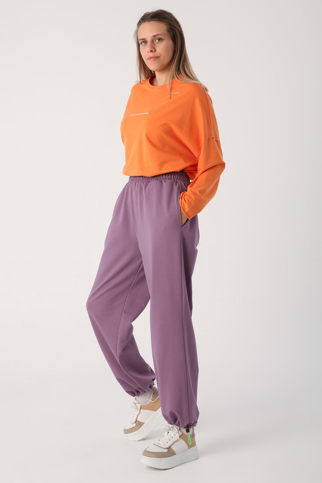 Tld Women Allday Dark Lilac Подробные спортивные штаны - Kifisiá