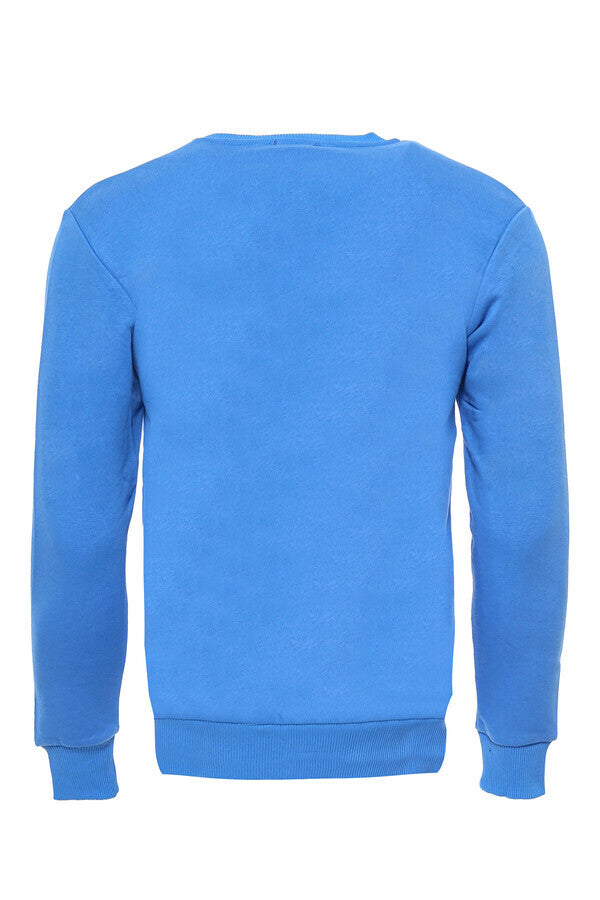 WSS Light Blue Plain Circle Neck Sweatshirt  - Singen