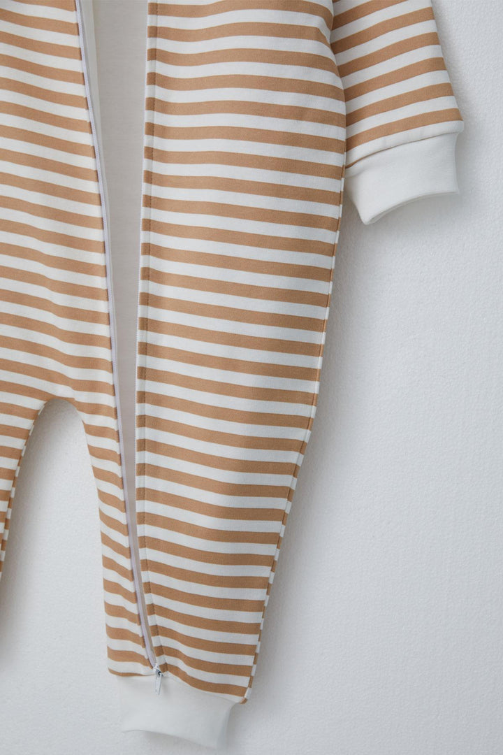 BRE Luggi Baby Boy's Striped Sleepsuit 1-6 Years, Light Brown - Yasynuvata