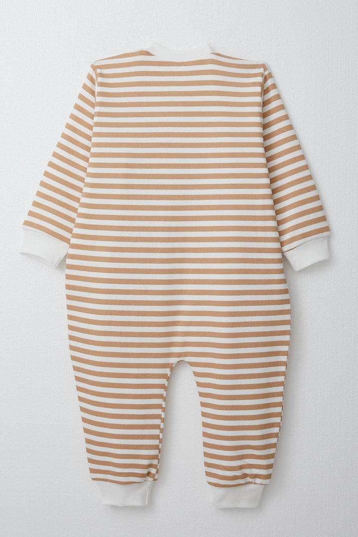 BRE Luggi Baby Boy's Striped Sleepsuit 1-6 Years, Light Brown - Yasynuvata