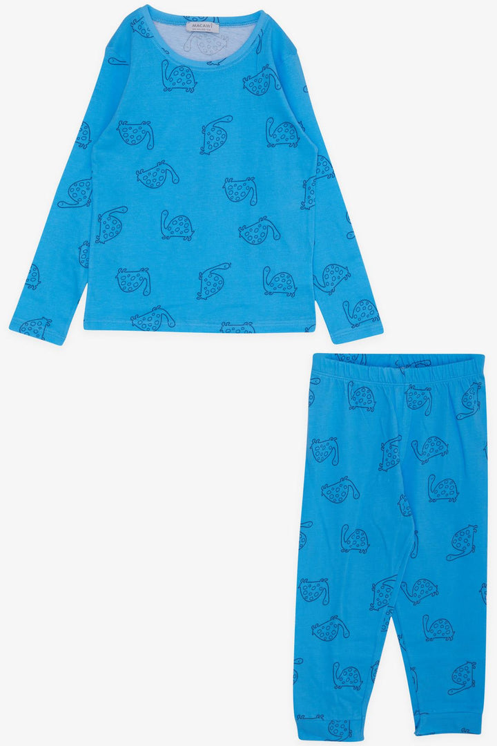 BRE Macaw Boy's Pajama Set Turtle Patterned 1.5-5 Years, Blue - Loughborough