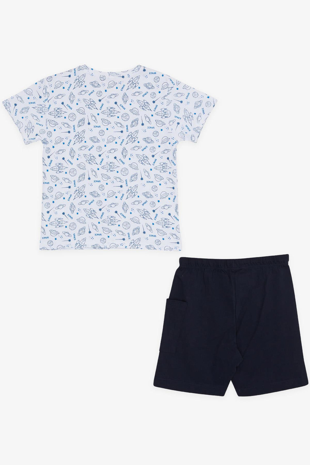 BRE Macaw Boy's Shorts Set Space Themed 1.5-5 Years, White - Civitanova Marche