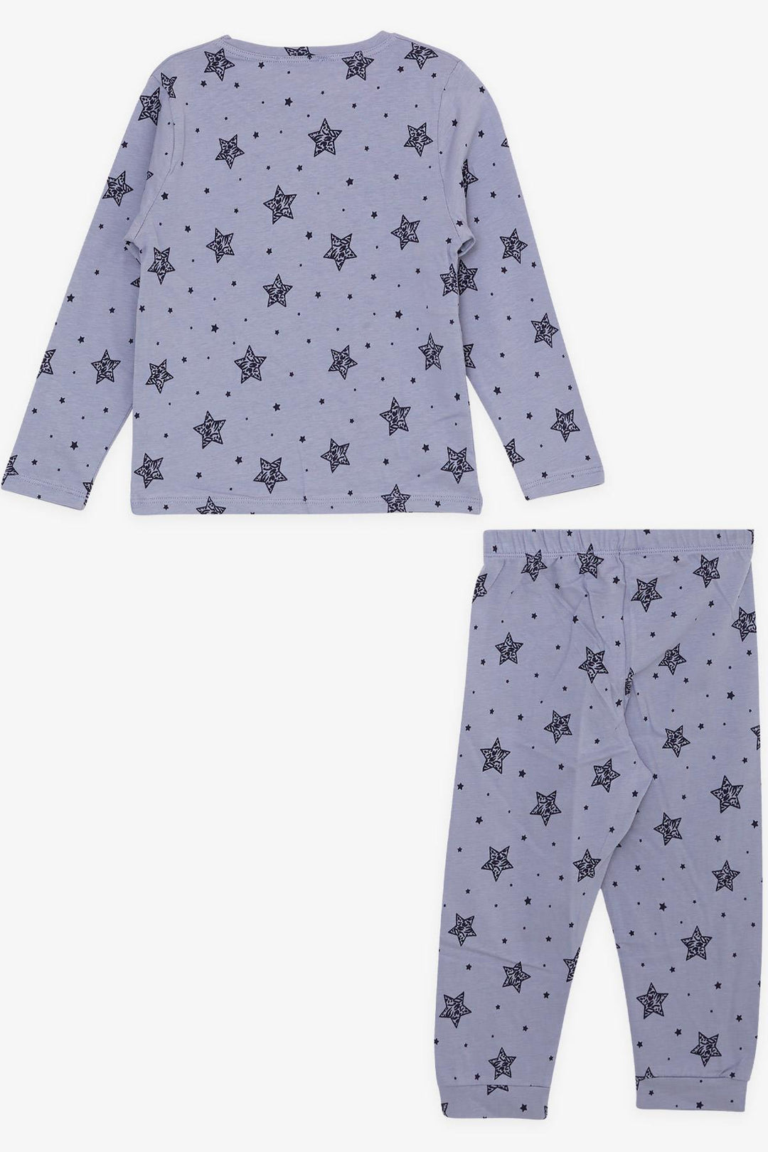 BRE Macaw Girl's Pajama Set with Star Pattern, 1.5-5 Years, Lilac - Orsha