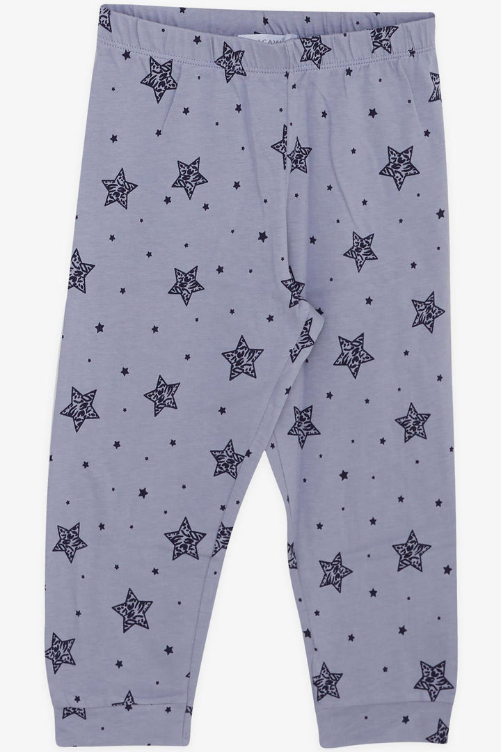 BRE Macaw Girl's Pajama Set with Star Pattern, 1.5-5 Years, Lilac - Orsha