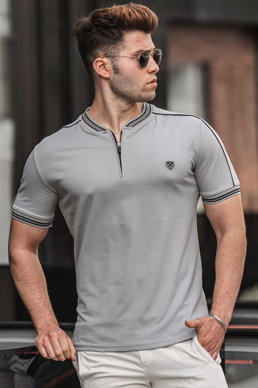 MDX Madmext Gray Polo Neck Men's T-Shirt 9281 - Fürth