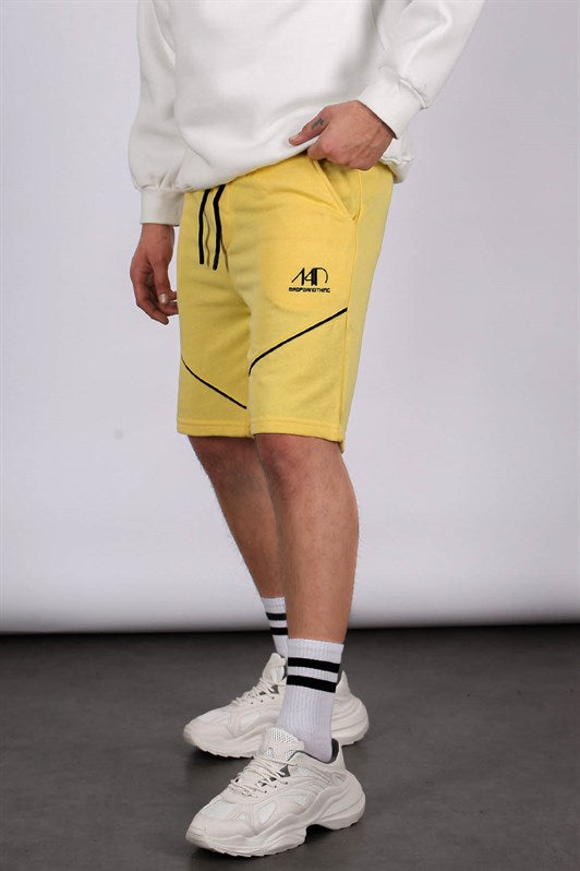 MDX Madmext Yellow Men's Retural Fit Shorts 5401-шесть четырех-лез