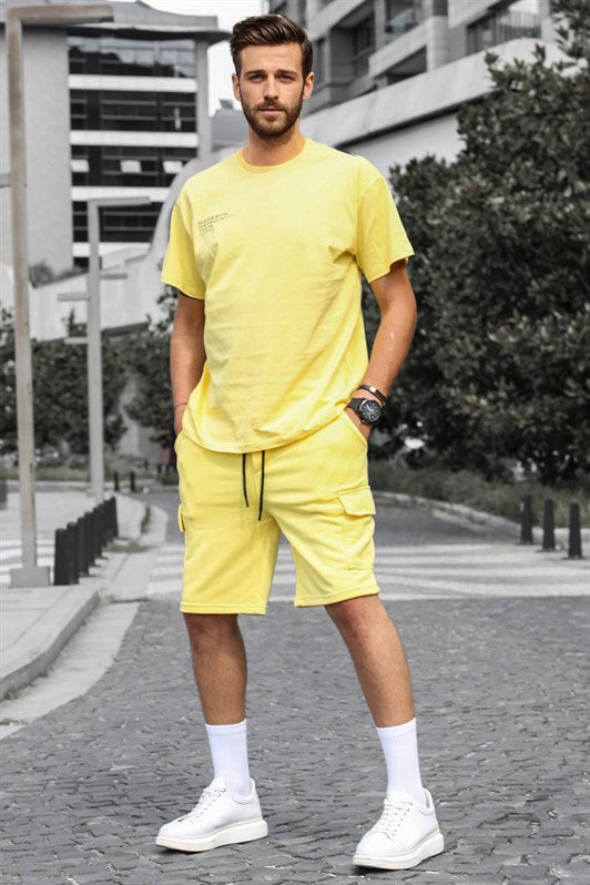 MDX Madmext Yellow Oversized Men's Shorts Set 5391 - Detmold