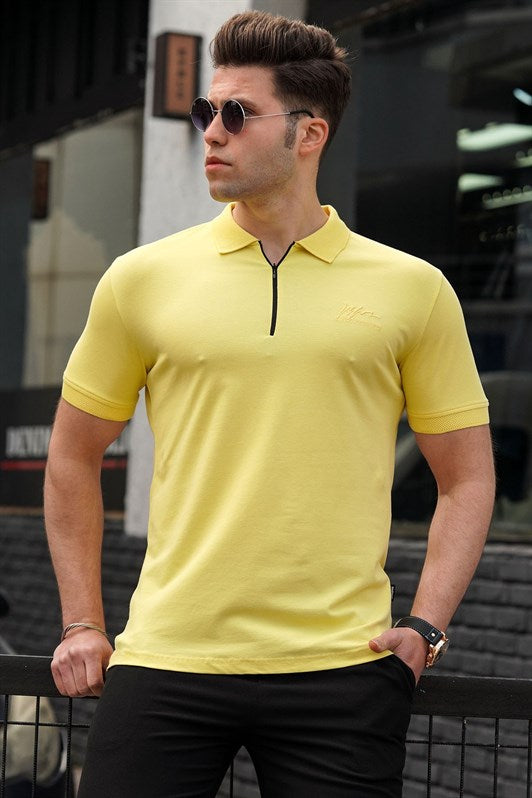 MDX Madmext Yellow Polo Neck Men's Knit T-shirt 5248 - Cranbourne