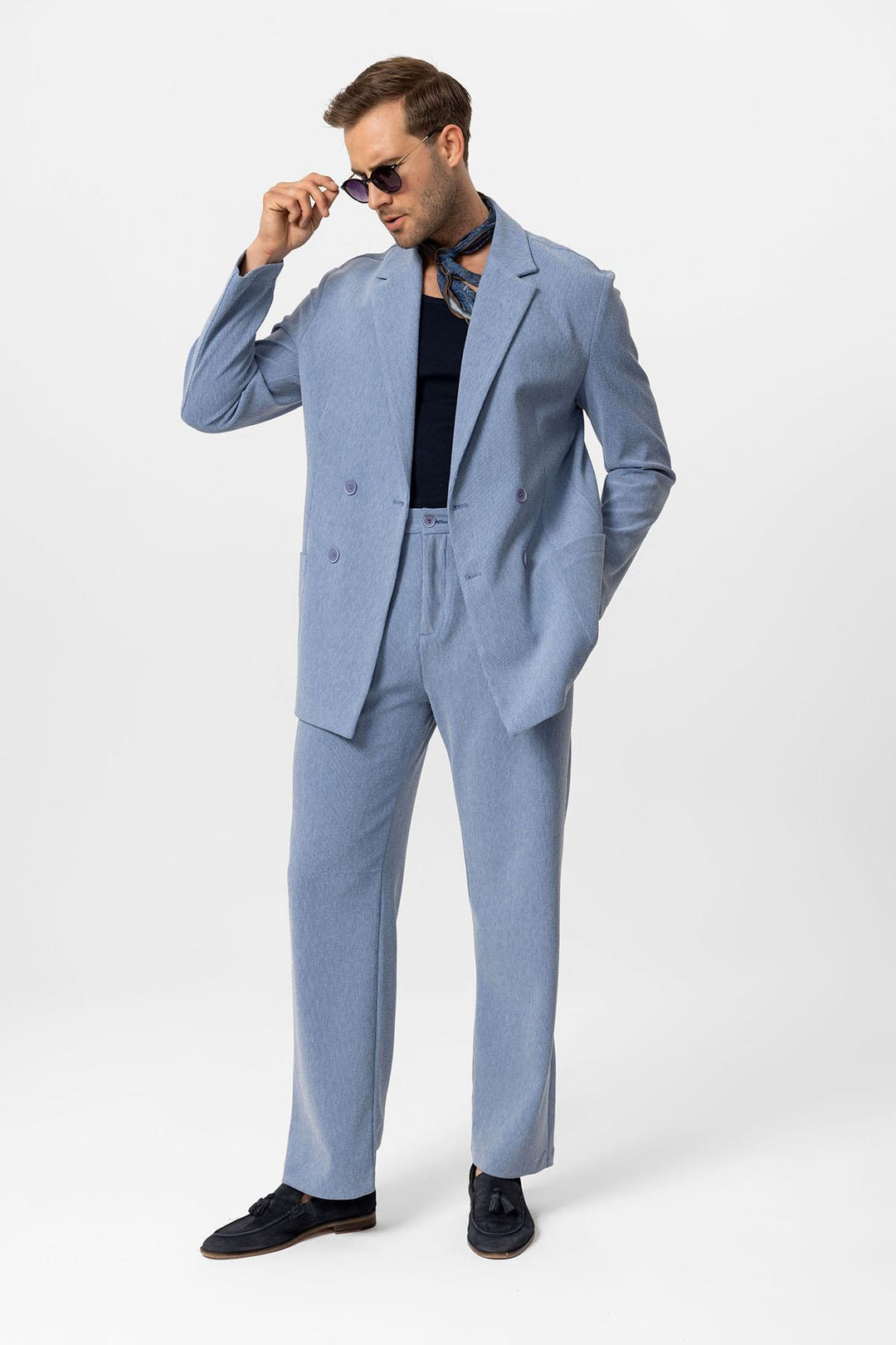 ANT Double-breasted Closure Relax Fit Men's Suit - Leigh