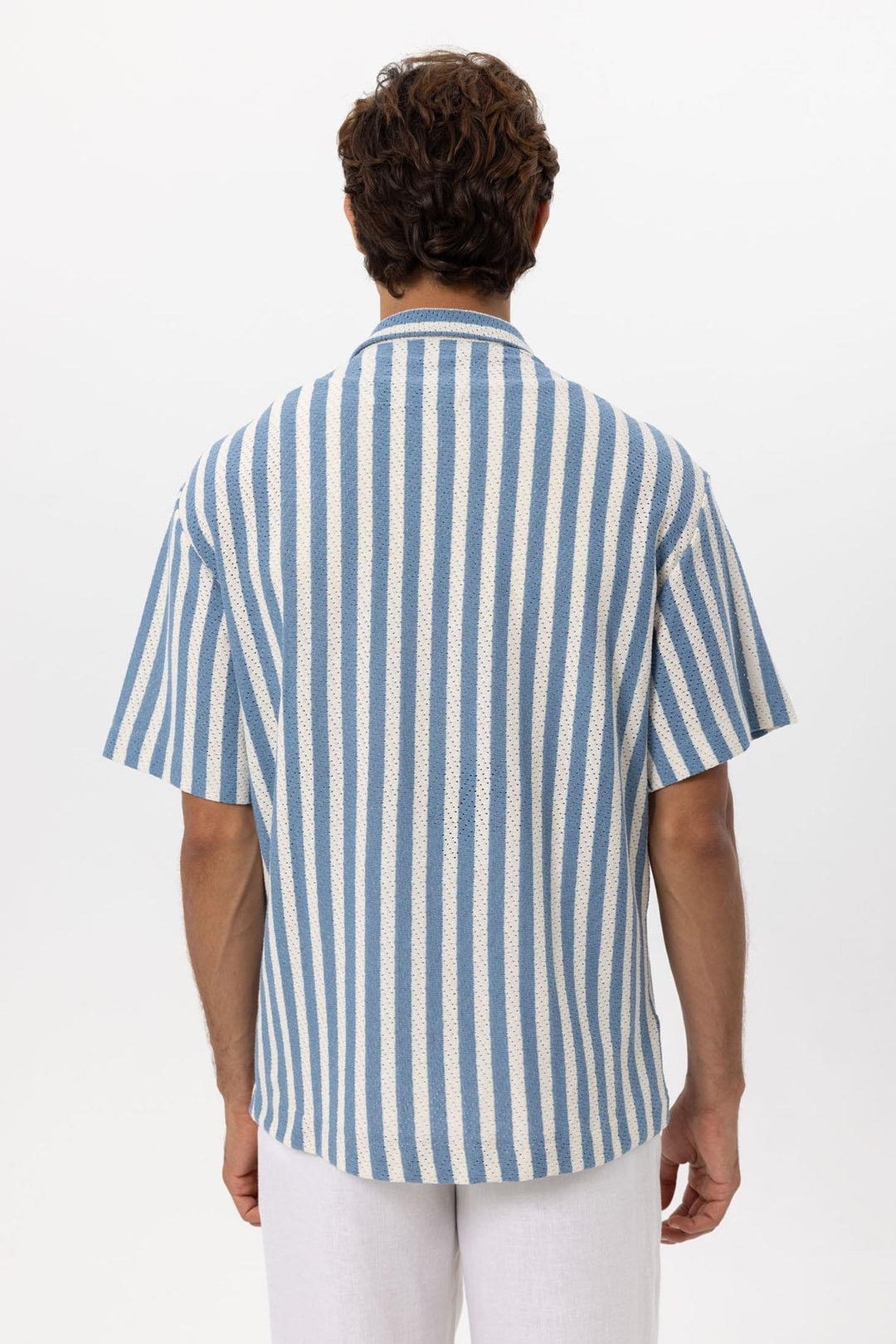 ANT Oversized Openwork Striped Men's Shirt - Boston