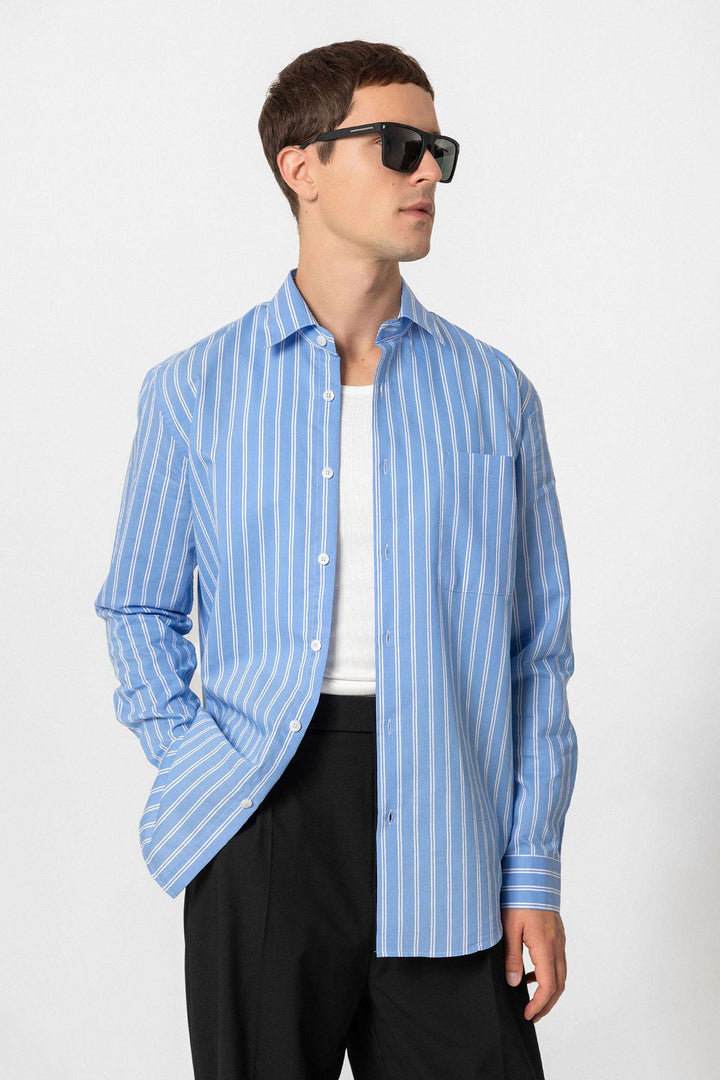 ANT Regular Fit Long Sleeve Striped Men's Shirt - Logan