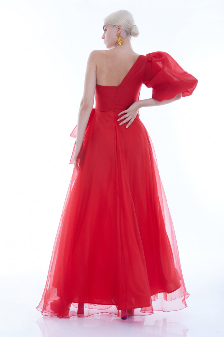 FRV Red Tulle Single Eleve Maxi платье - Roseville