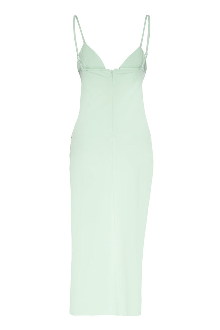 Mint Green Crepe без рукавов Maxi платье - Palmela