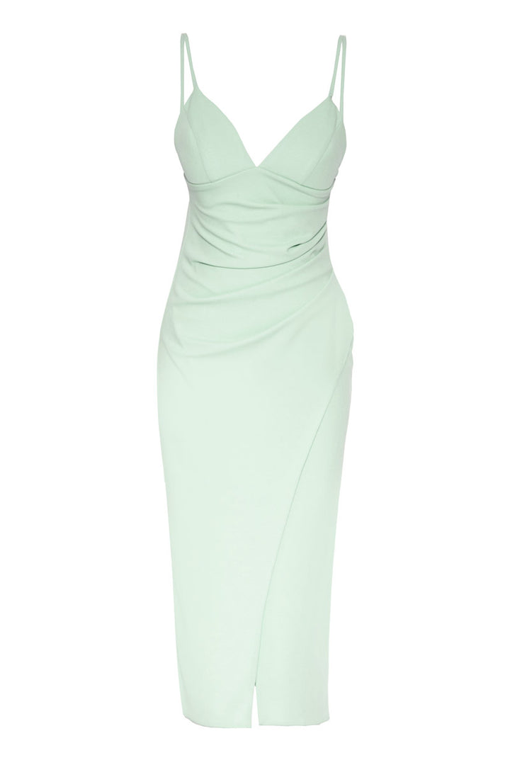 Mint Green Crepe без рукавов Maxi платье - Palmela