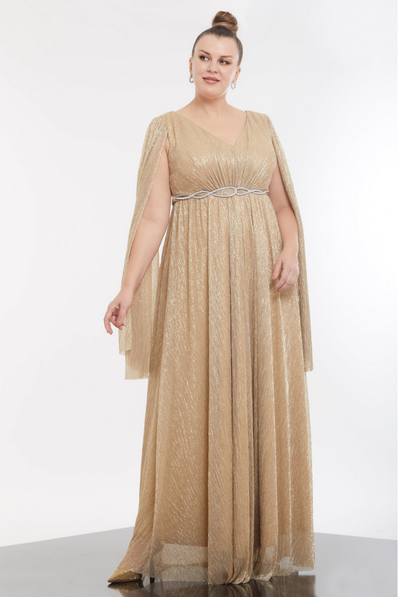 FRV Gold Plus Size Moonlight Maxi платье с длинным рукавом - Middlesbrough