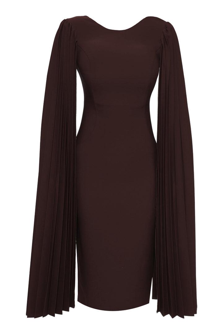 FRV Brown Crepe Midi Midi платье - villejuif