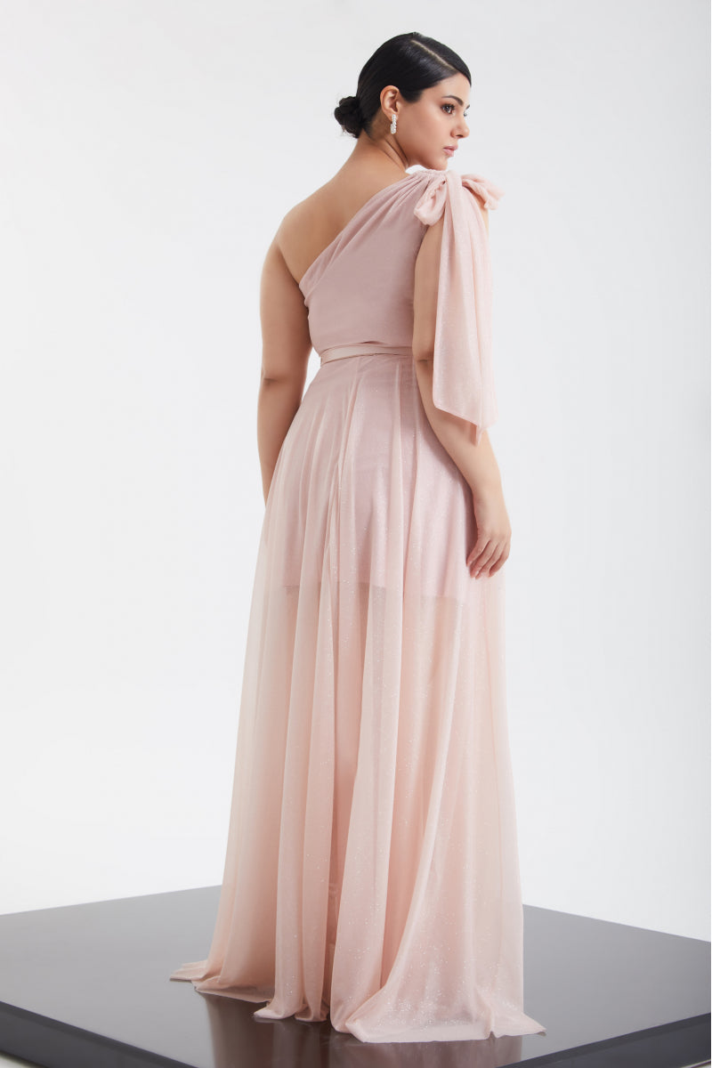 FRV Blush Plus Size TULLE SINGELEVE MAXI MAXI Платье - Brăila