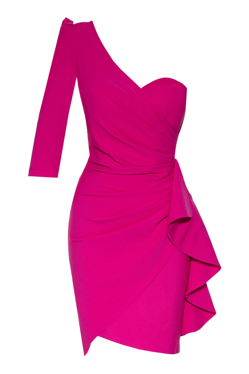 FRV Fuchsia Crepe Mini Dress - Columbus - Columbus