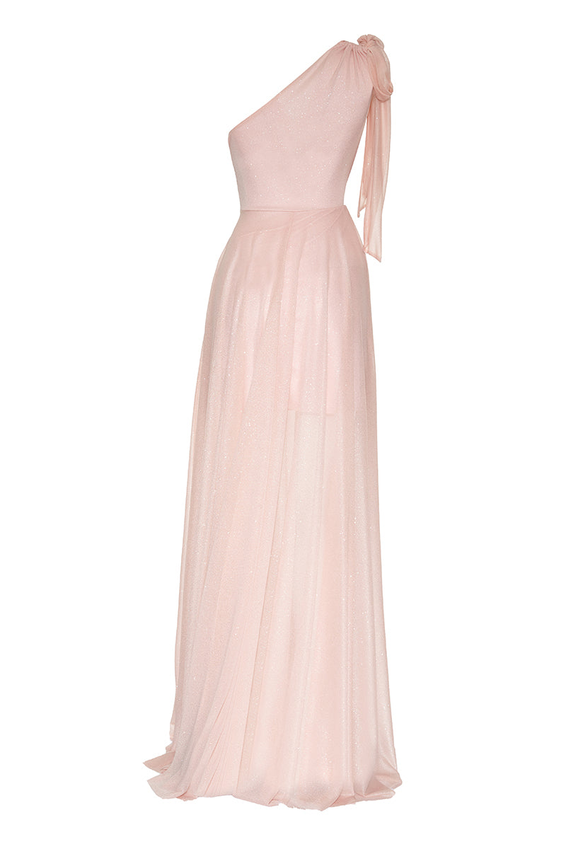 FRV Blush TULLE ОДИН -рукав Maxi платье - Ричардсон