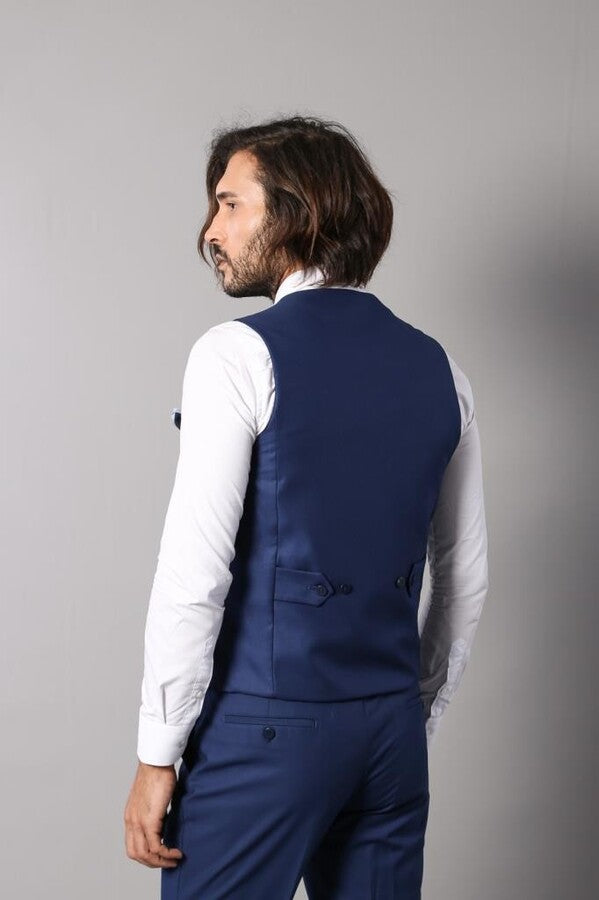 WSS Men's Indigo Necked Vest with Trousers  - Singen