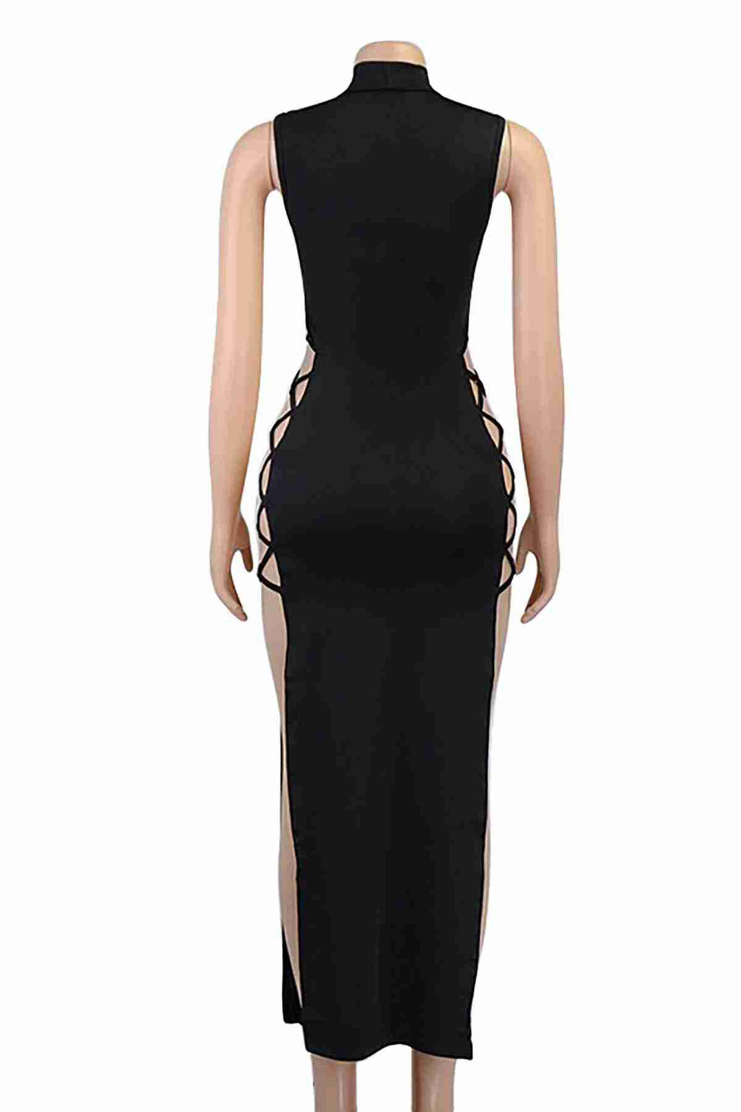 IGR Women Merry See Black Dress with Leg Decollete - Narbonne