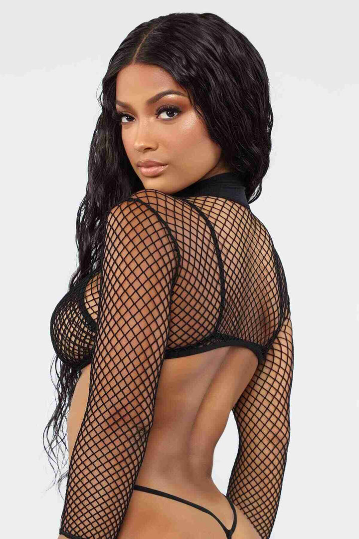 IGR Women Merry Sea Fantasy Bustier Mesh Bra Panty Set Black - Carcassonne