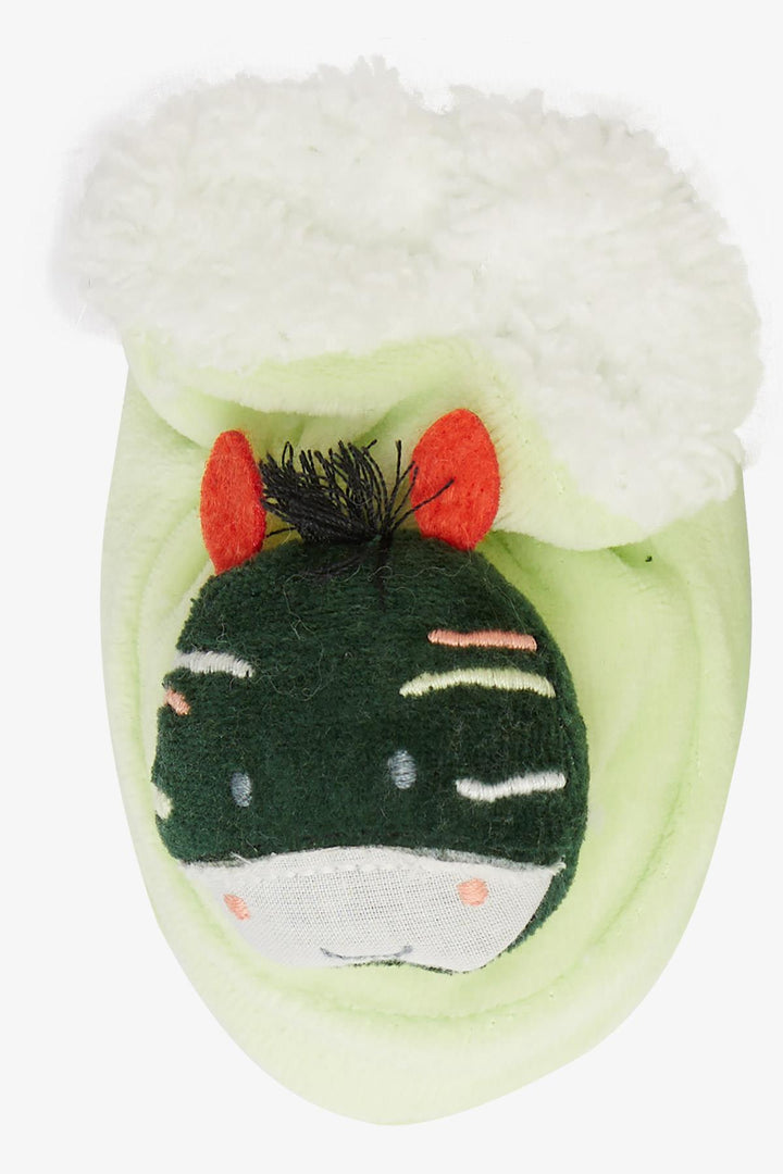 BRE Minidamla Baby Boy Slippers Velvet Cute Donkey Accessories Pistachio Green - Burien