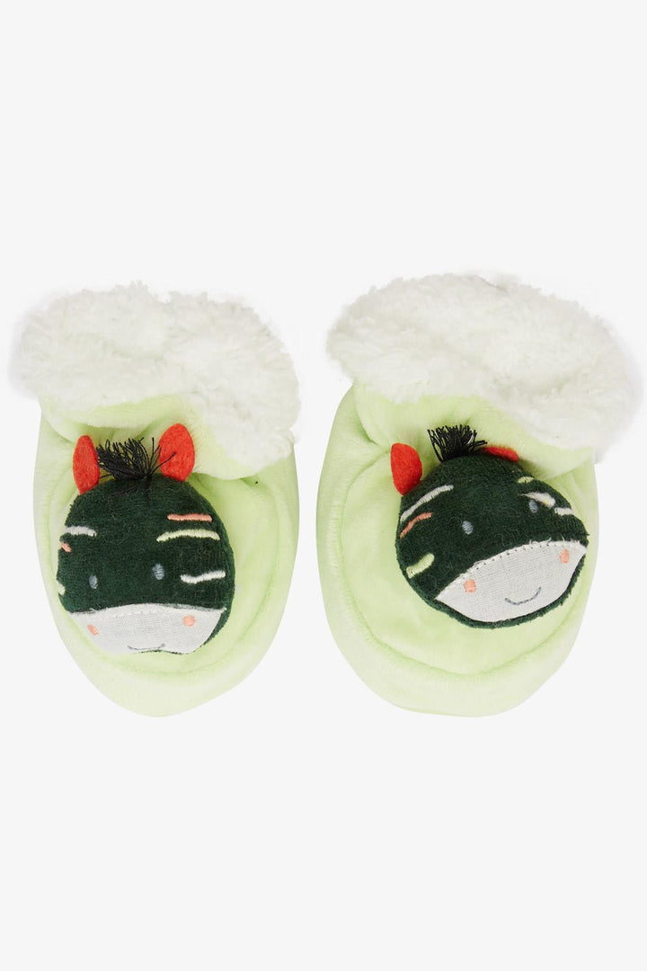 BRE Minidamla Baby Boy Slippers Velvet Cute Donkey Accessories Pistachio Green - Burien